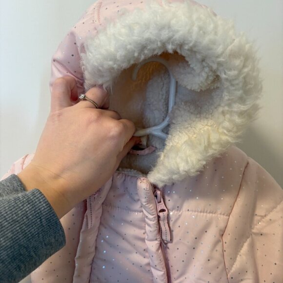Baby Girl Pink Snow Suit 6-9 Months Built In Booties and Mitts First Wish - Picture 4 of 6